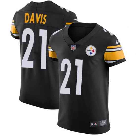 Nike Steelers #21 Sean Davis Black Team Color Mens Stitched NFL Vapor Untouchable Elite Jersey